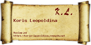 Koris Leopoldina névjegykártya